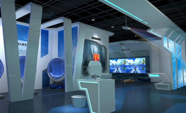 上海松江区创意工厂科技展厅效果图